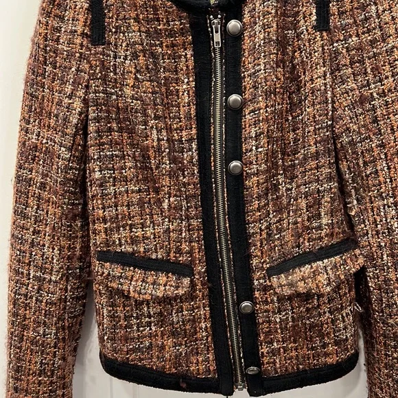 FREE PEOPLE Women's Coco Tweed Jacket Size 4 - Picture 4 of 9